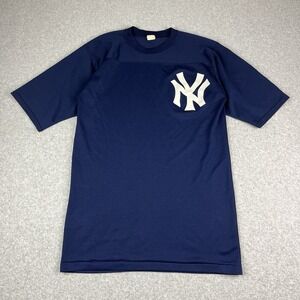 VTG 70s Yankees Jersey‎ Shirt Mens Large 42-44 Mason USA Blue MLB Mason